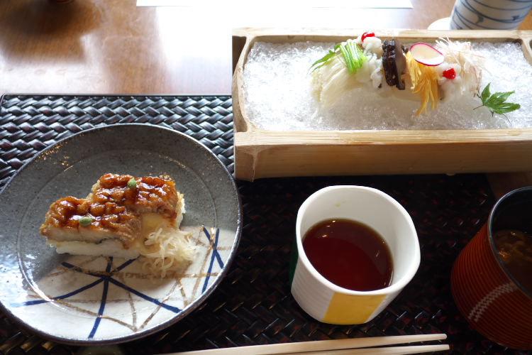 鱧素麺と鱧棒寿司セット♪